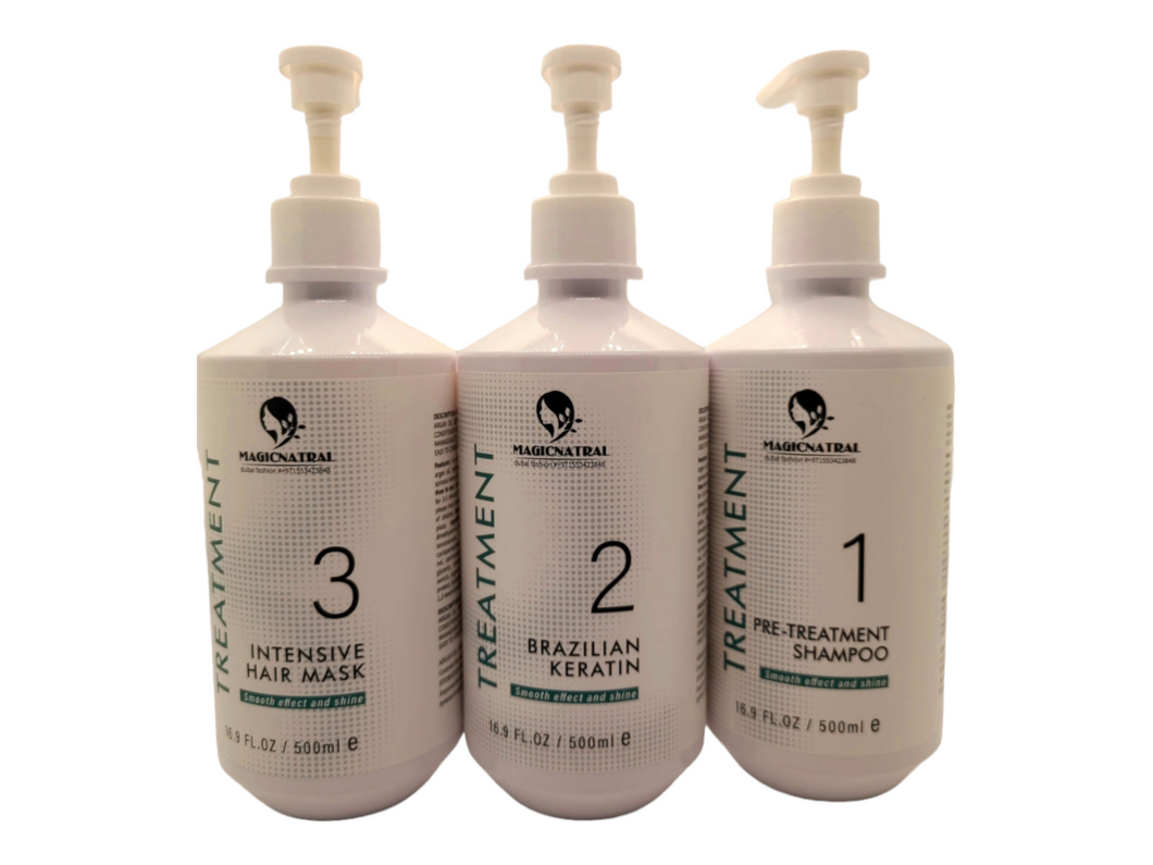 3pc Brazilian hair treatment each(500ml)