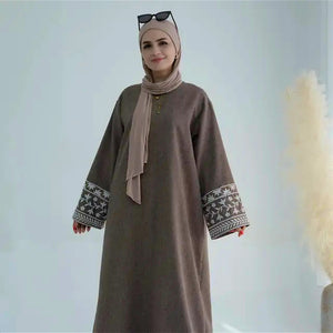 Linen abaya dress