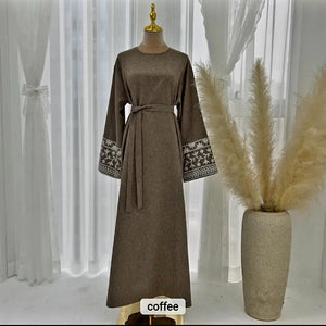 Linen abaya dress