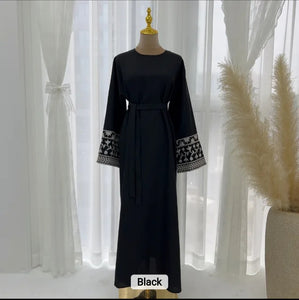 Linen abaya dress