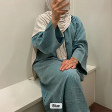 Load image into Gallery viewer, High quality linen abaya dress